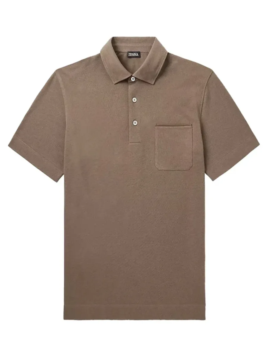 Polo Shirt Dark Taupe