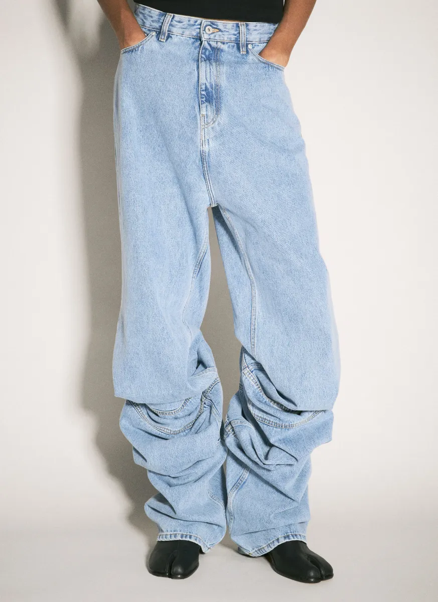 Evergreen Draped Cuff Jeans