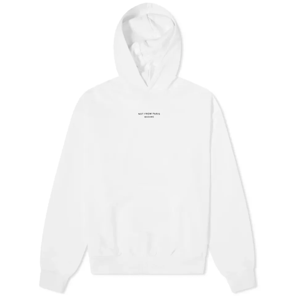 Drôle de Monsieur Centre Logo Slogan Hoody