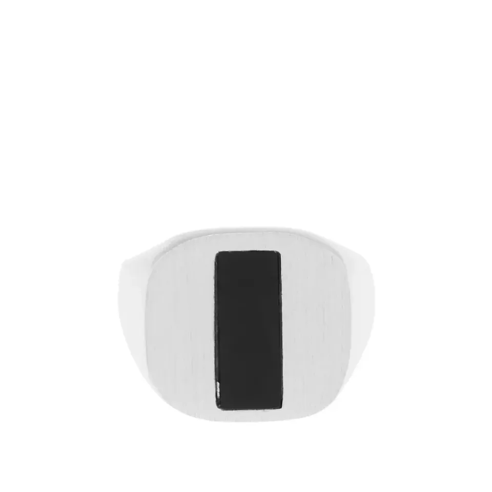 11 Onyx Block Signet Ring