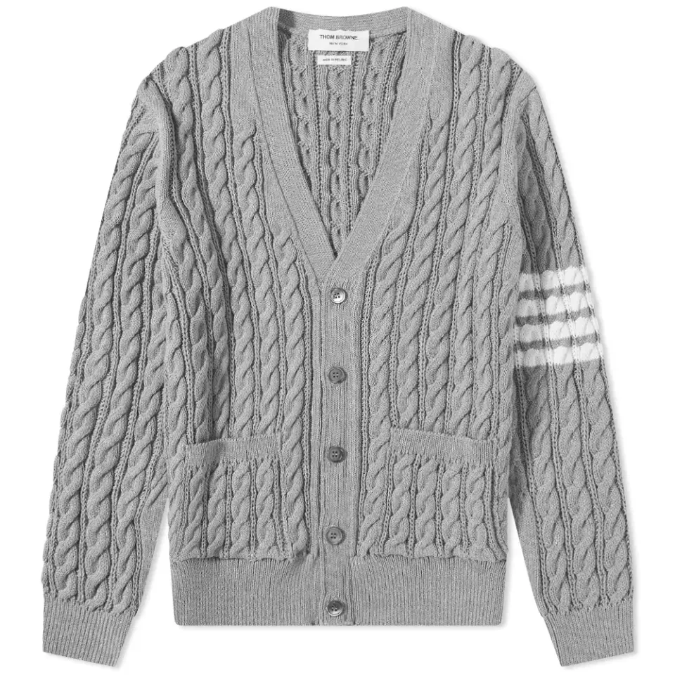 4 Bar Cable Knit Cardigan