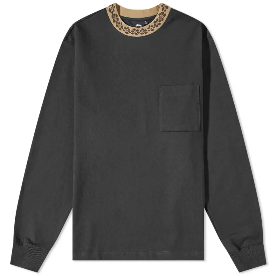 Flower Mock Neck Crew