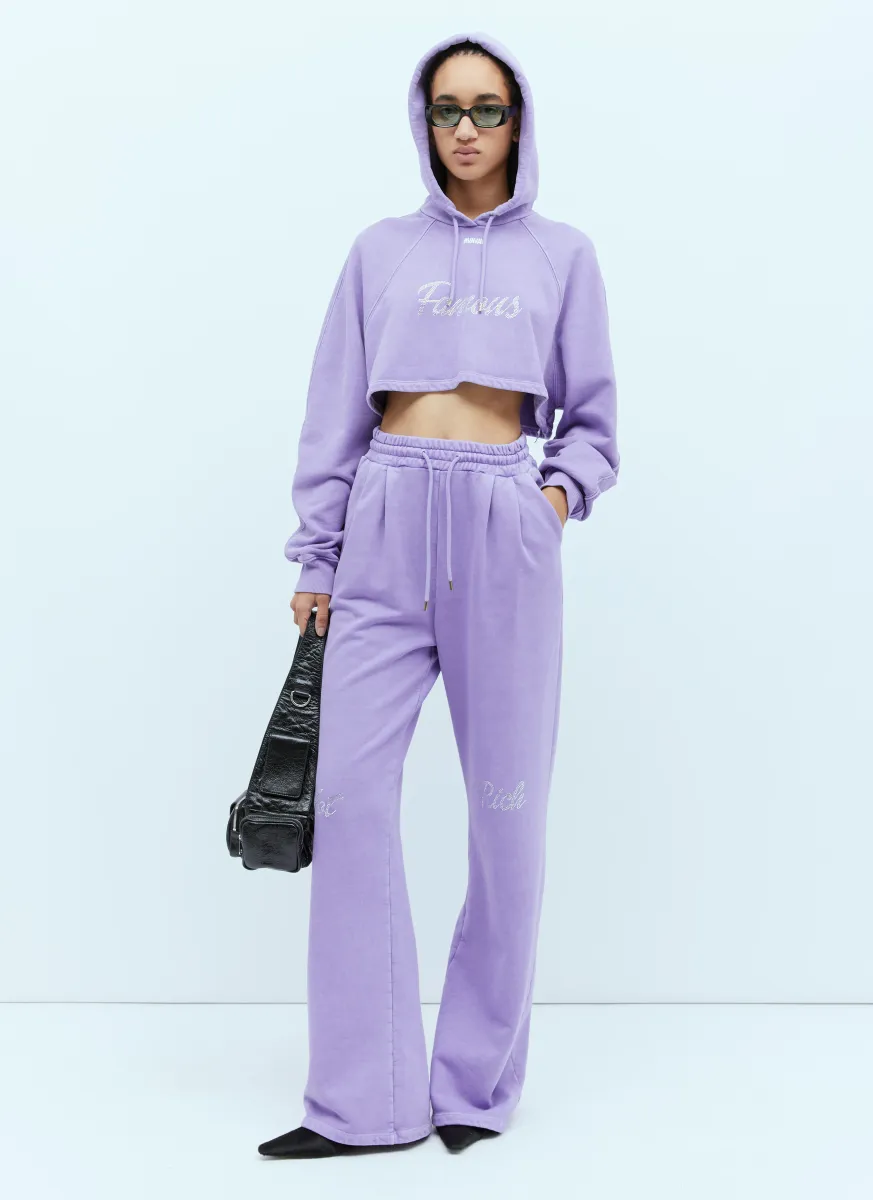 Mini Hooded Crystal Embellished Sweatshirt