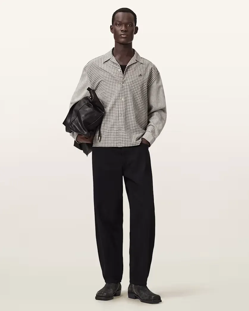 Kage Oversized Long Sleeve Check Shirt