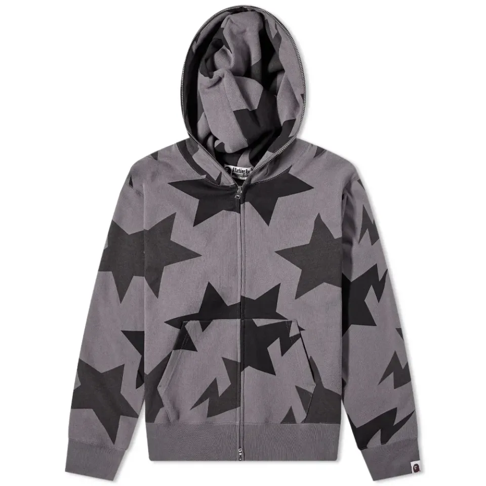Sta Pattern Relaxed Fit Full Zip Hoodie