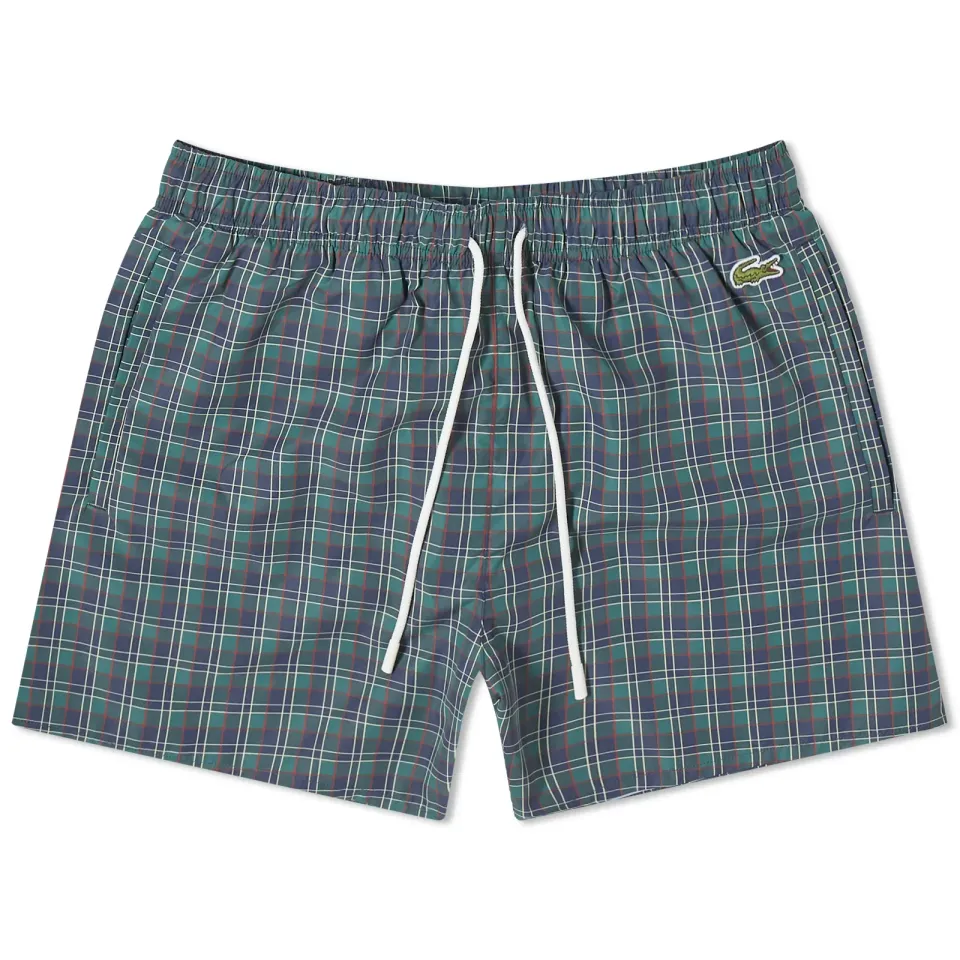 Paris Logo Check Swim Shorts