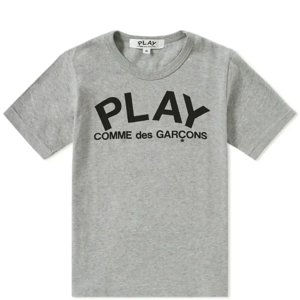 Comme des Garcons Play Kids Text Logo Tee