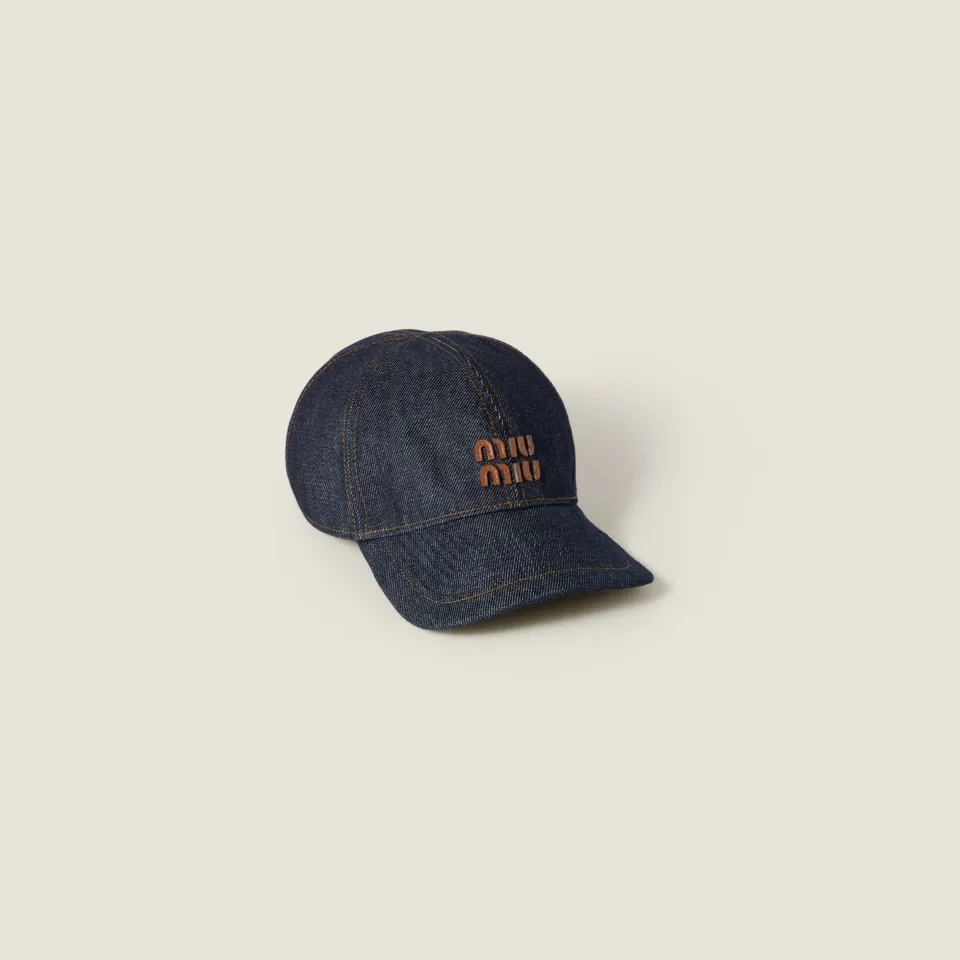 Denim baseball cap