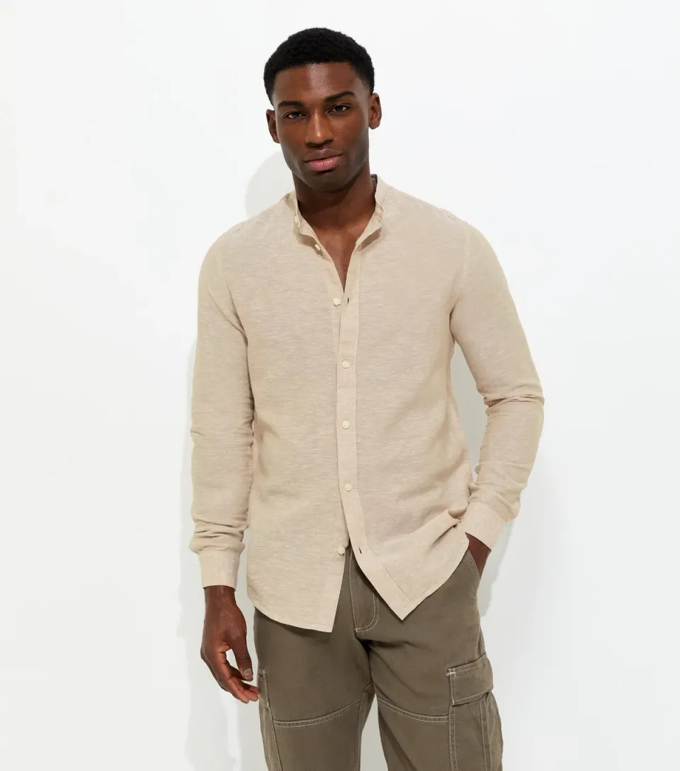 Men's Stone Regular Long Sleeve Shirt