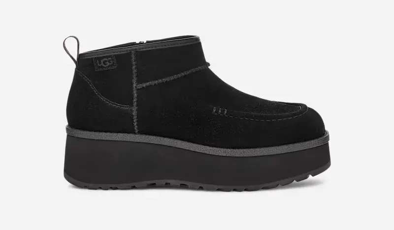 Cityfunc Ultra Mini Boot for Women, Suede/Polyester