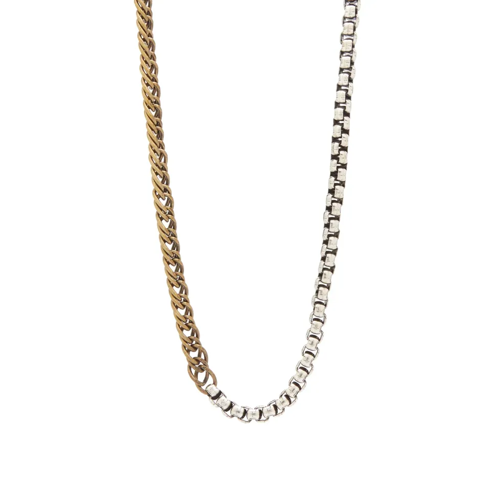Mixed Metal Chain Necklace