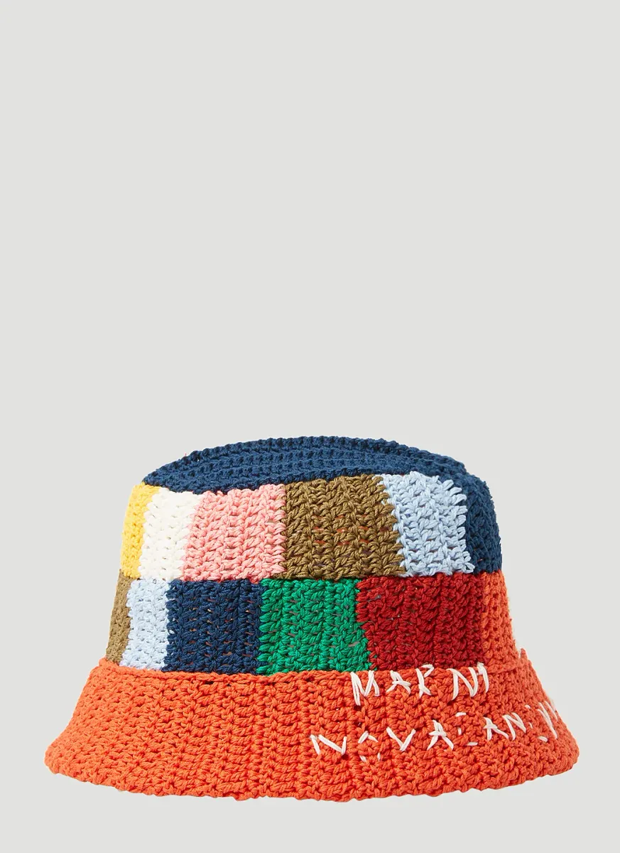 Patchwork Crochet Bucket