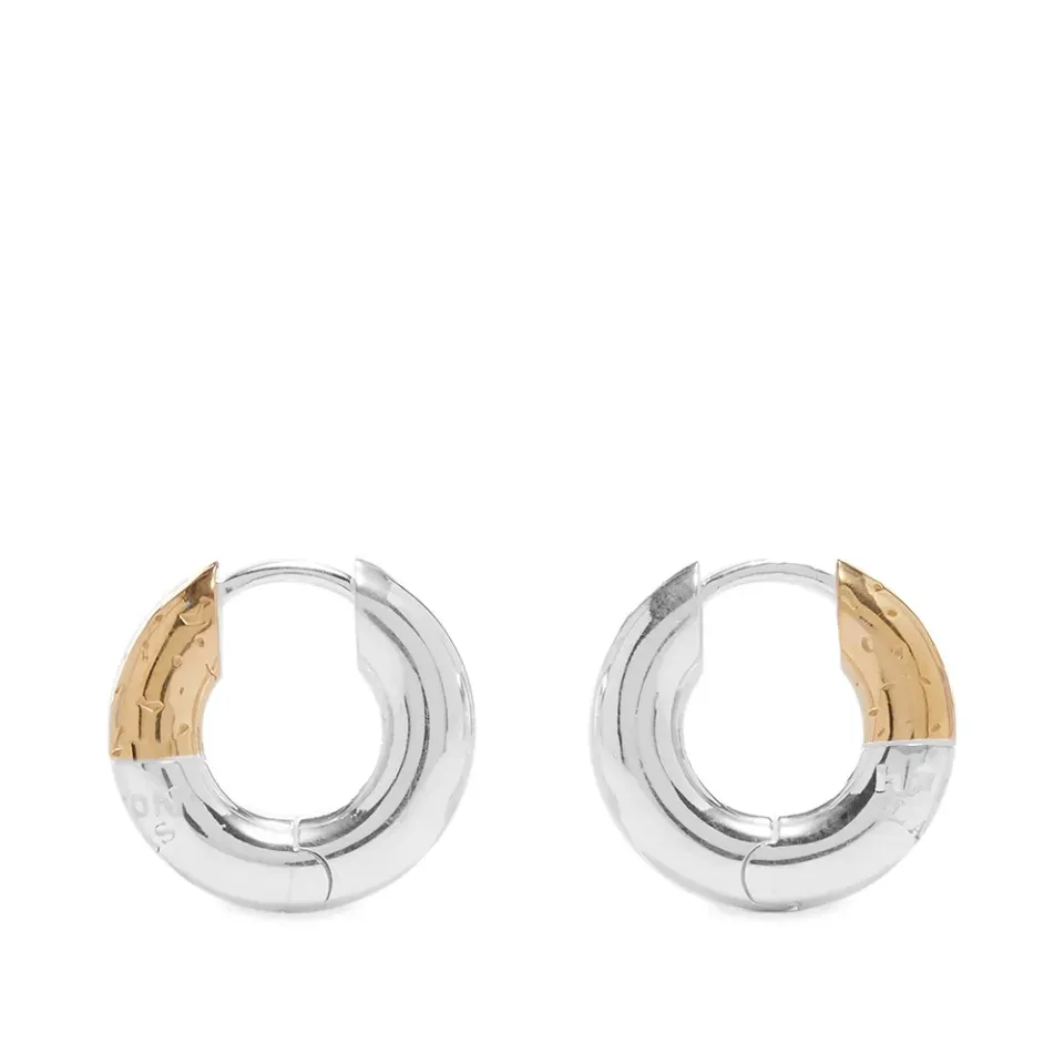 Gold Ciggie Hoop Earrings