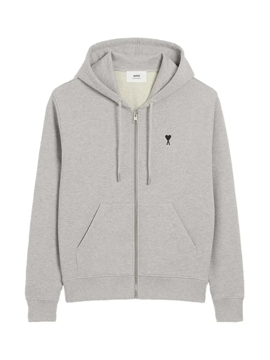 AMI Cotton Zipped Hoodie
