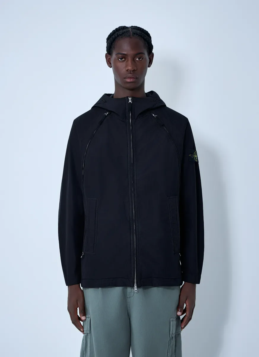 Logo Patch Hooded Jacket