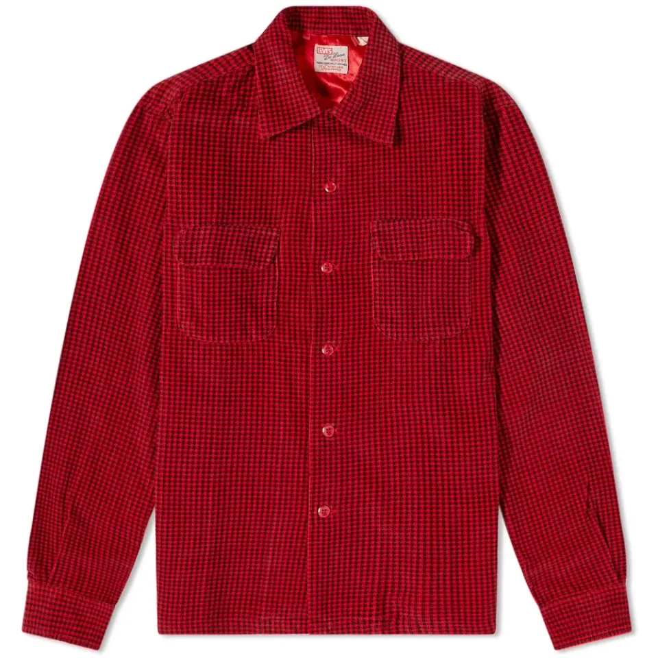 Levi's Vintage Clothing Checked Dog Tooth Overshirt