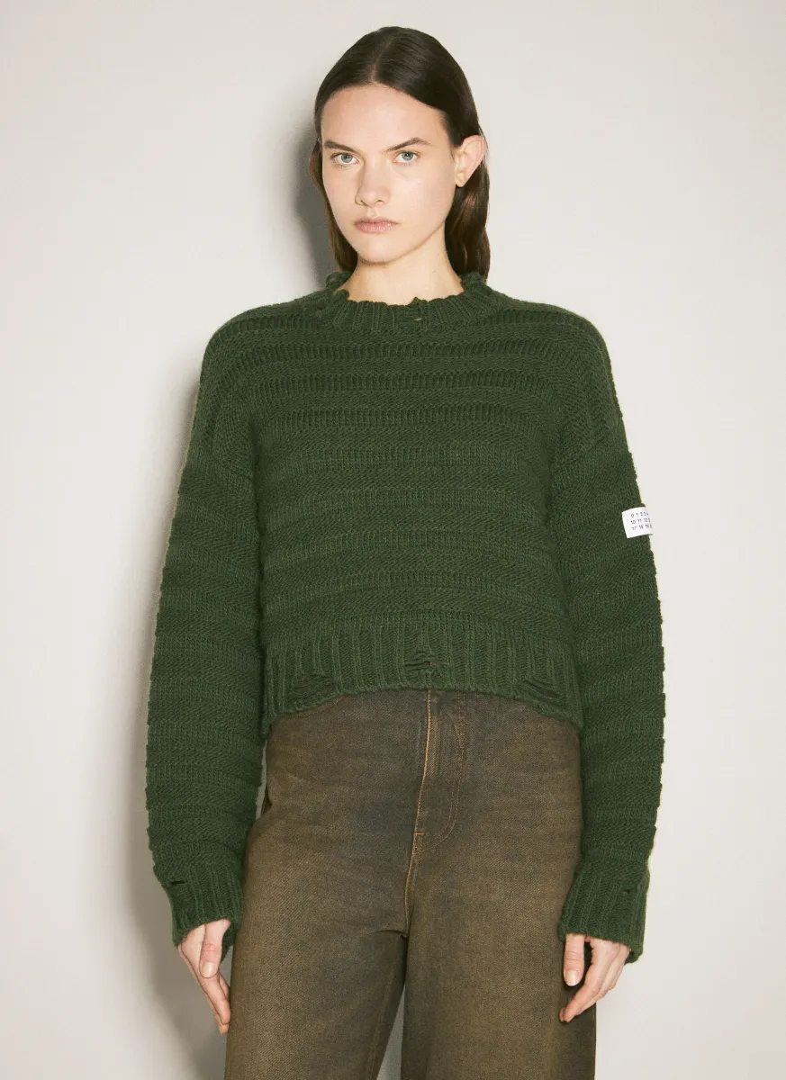 Cropped Crewneck Sweater