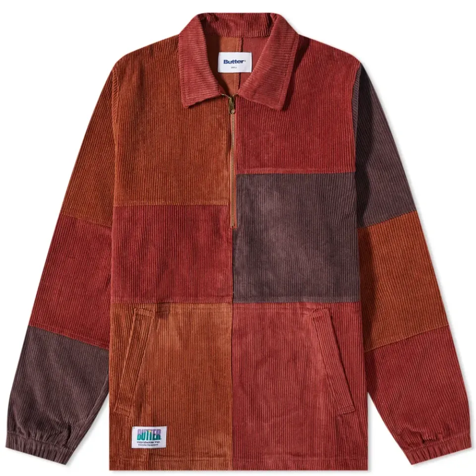 Cord Patchwork Pullover Jacket