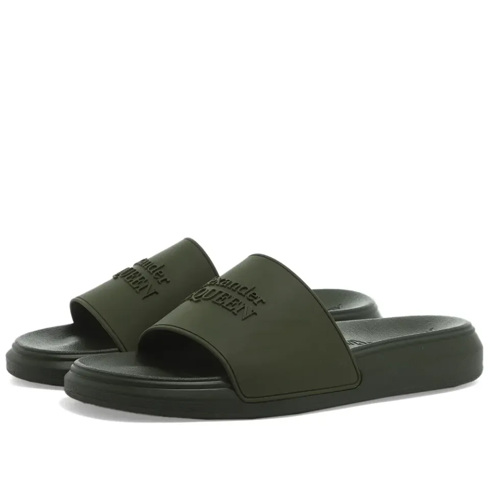 Logo Wedge Sole Pool Slide