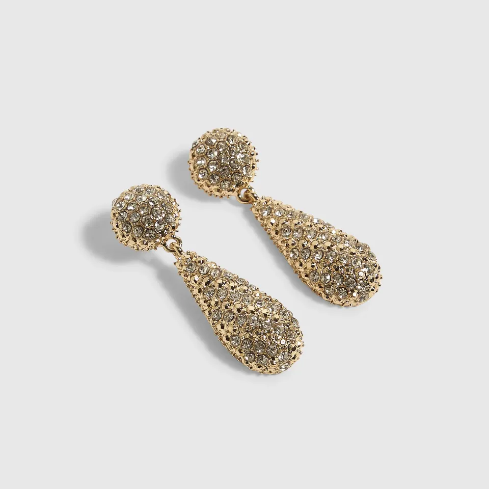 Pave Tear Drop Earrings