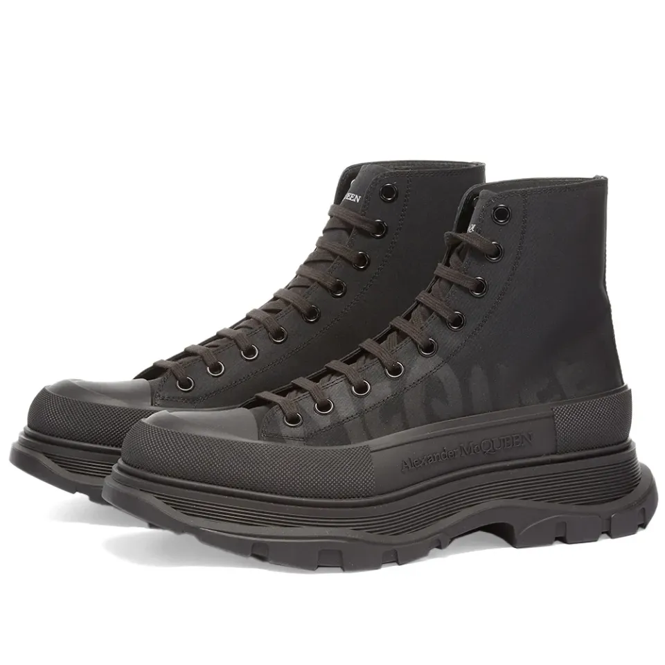 Graffitti Logo Canvas High Top Sneaker