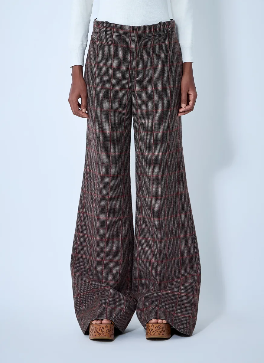Wool Check Pants