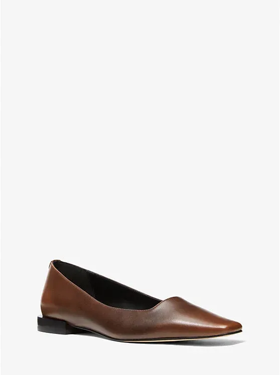 Darrah Burnished Leather Ballet Flat