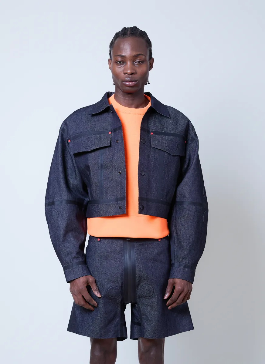 Embossed Denim Jacket