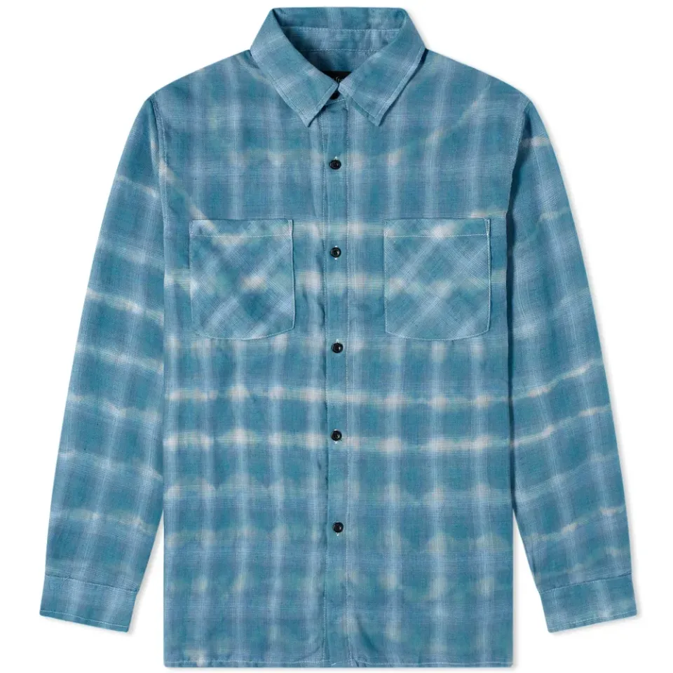 Faded Check Flannel Shirt