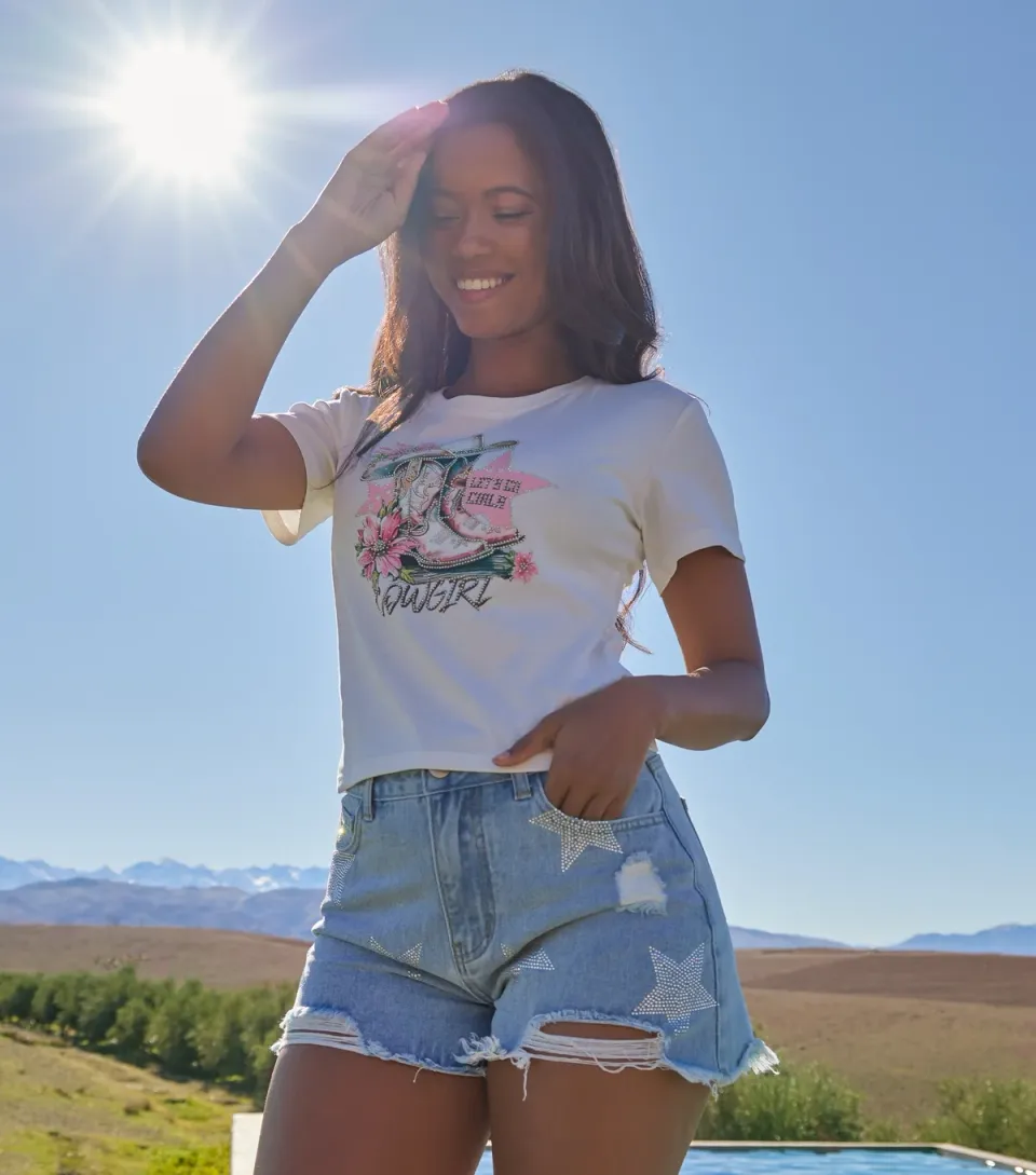Women's White Cowgirl T-Shirt