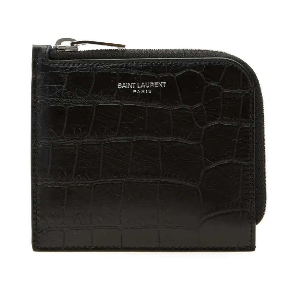 Croc Effect Zip Wallet