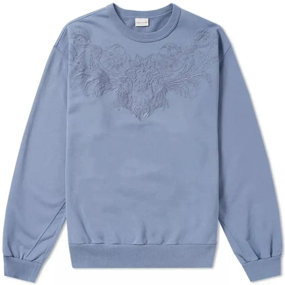 Embroidered Yoke Crew Sweat