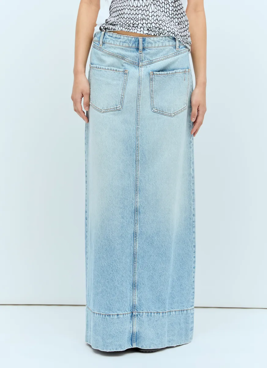 Backwards Denim Skirt