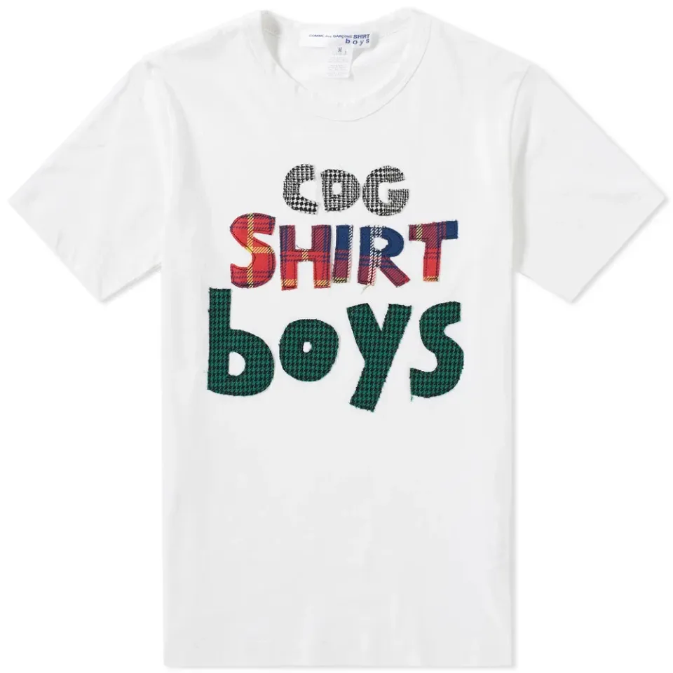 Comme des Garcons SHIRT BOYS Tartan Logo Tee