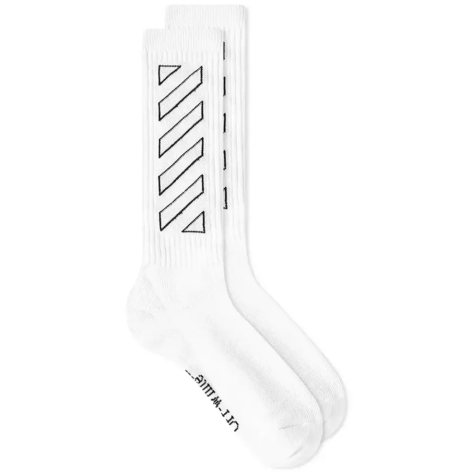 Diag Outline Mid Length Sock