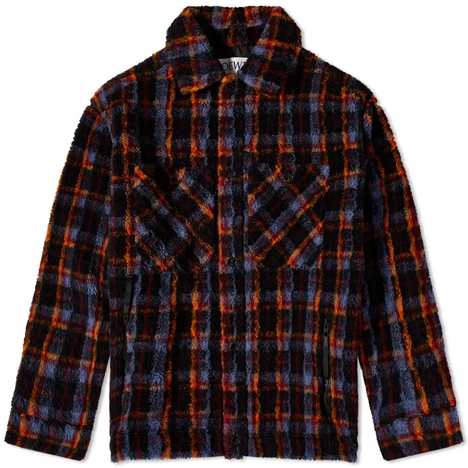 ELN Check Fleece Overshirt