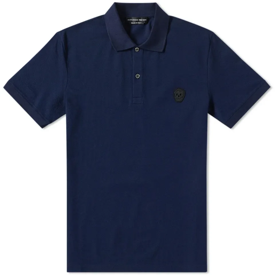 Embroidered Skull Badge Polo