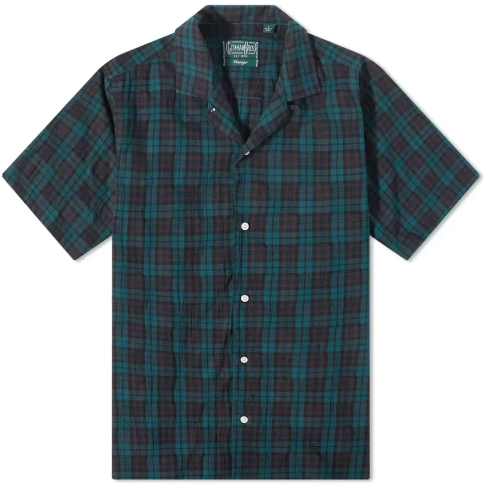 Short Sleeve Camp Collar Panama Shirt