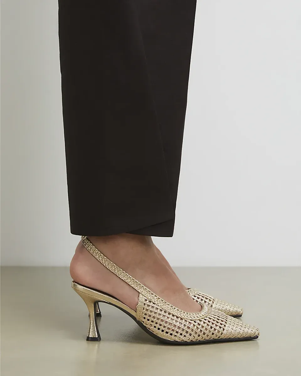 Weave Slingback Court Heels