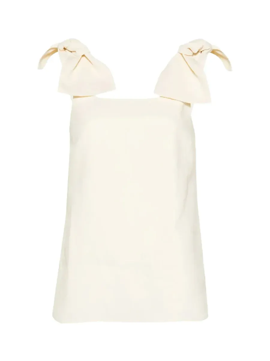Bow strap top Coconut milk