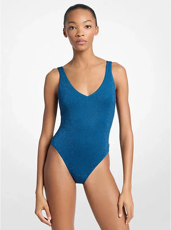 Rhinestone-Embellished Swimsuit