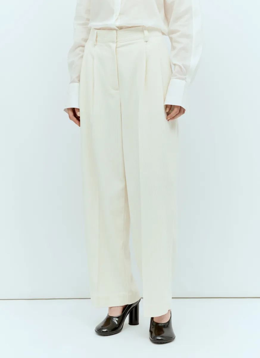 Silk Cotton Cord Pants