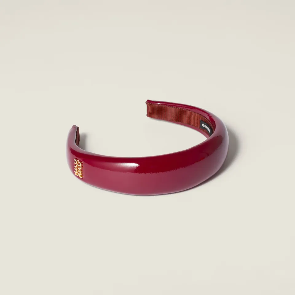 Patent leather headband
