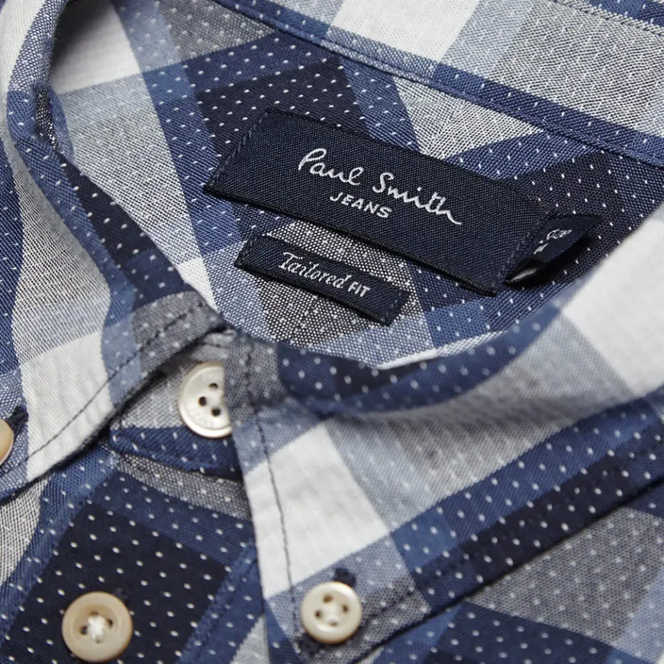 Jacquard Check Button Down Shirt