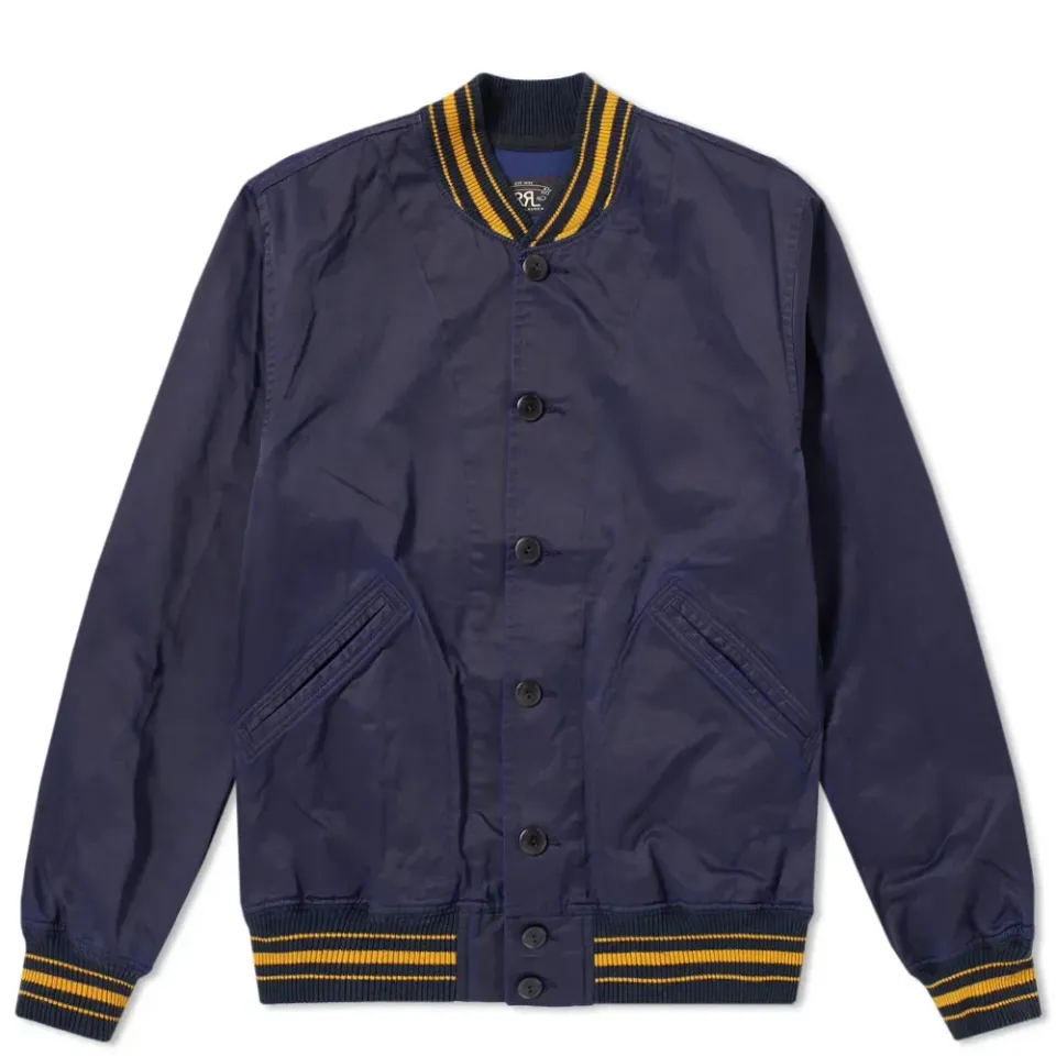 Contrast Tipping Varsity Jacket