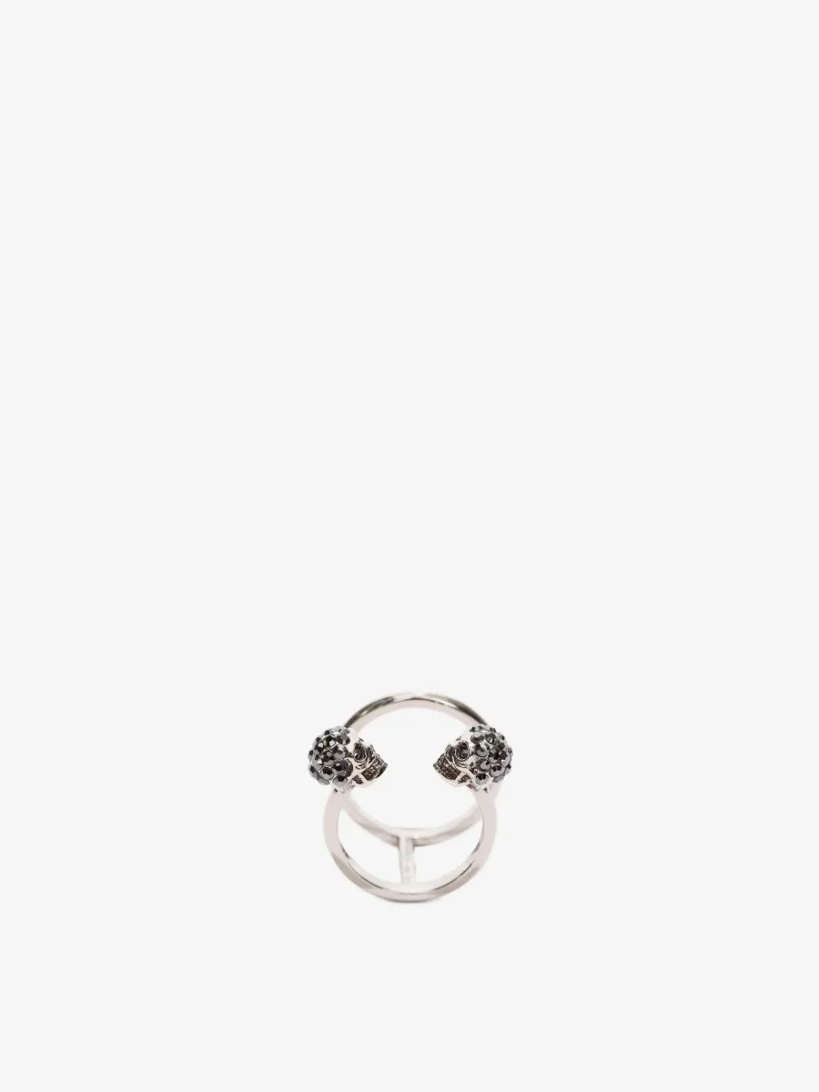 Twin skull double ring