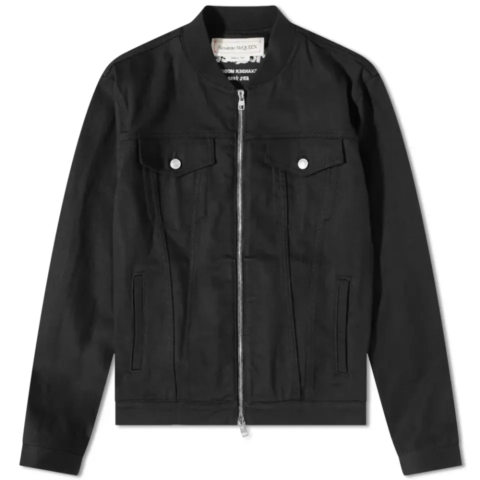 Grafitti Logo Embroidered Denim Jacket