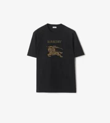 Knight Cotton T-shirt in Black