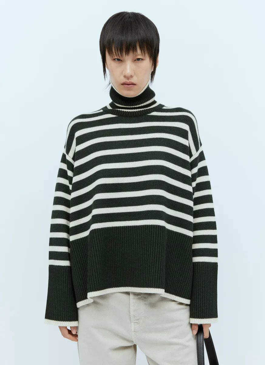 Signature Stripe Roll Neck Sweater