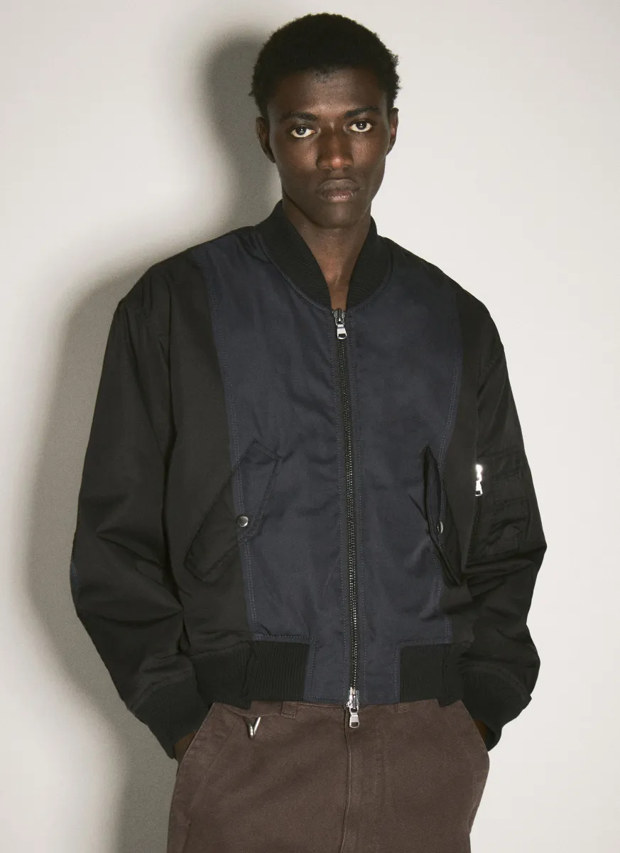 Panelled Bomber Jacket